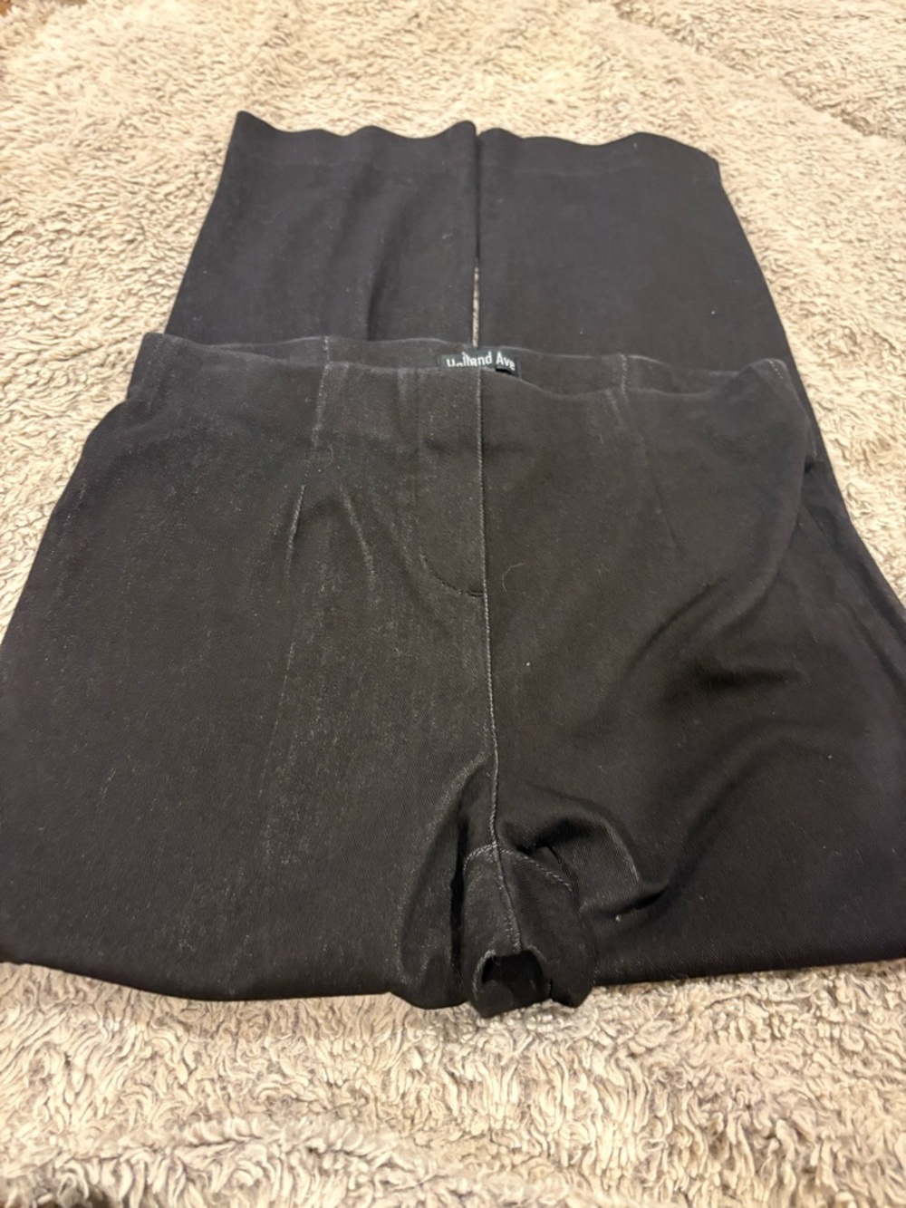 Holland Ave Susan Denim Crop Pants Women‎ Size 6 Black NEW Pull On Straight Leg